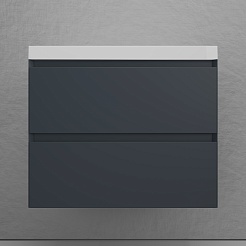 Style Line Тумба под раковину Манхэттен 70 Plus подвесная эмаль графит матовая – фотография-2